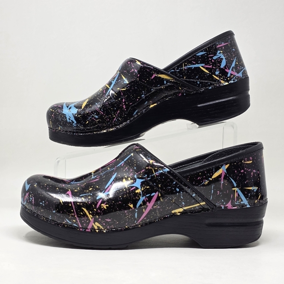 Dansko Womens Multi-Color Paint Splatter Professional Nursing Clogs Size EU 40 - Picture 3 of 12